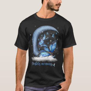 Schmetterling und Mond im November tragen wir blau T-Shirt
