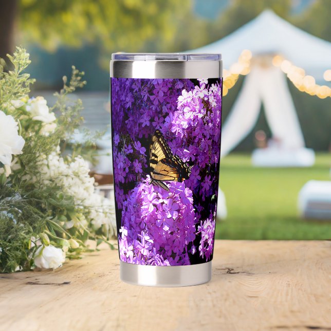 Schmetterling und Phlox Thermobecher (Hochzeit (gedreht))