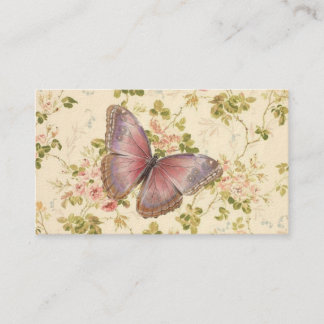 Schmetterling und Reben Shabby Chic Calling Cards Telefonnummerkarte