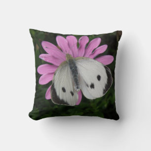 Schmetterling und rosa Blume Kissen