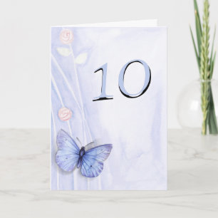 Schmetterling und Rose Karte
