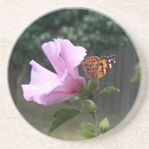 Schmetterling und Rose of Sharon Untersetzer