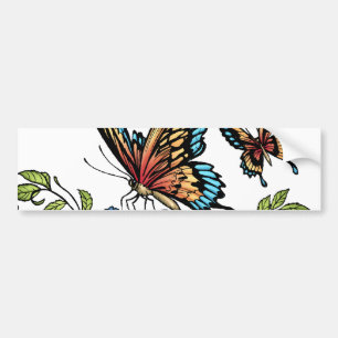 Schmetterling und Schmetterlinge farbenreich durch Autoaufkleber