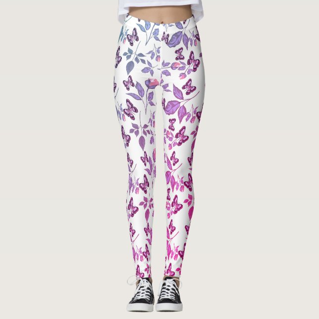 Schmetterling und schöne Natur Leggings (Vorderseite)