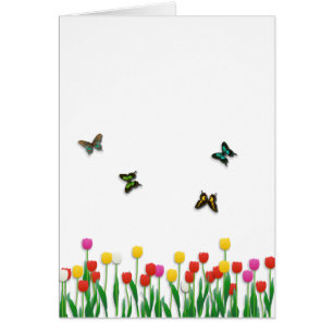 Schmetterling und Tulpen