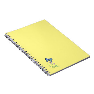 Schmetterling und Wildblume Notebook Notizblock