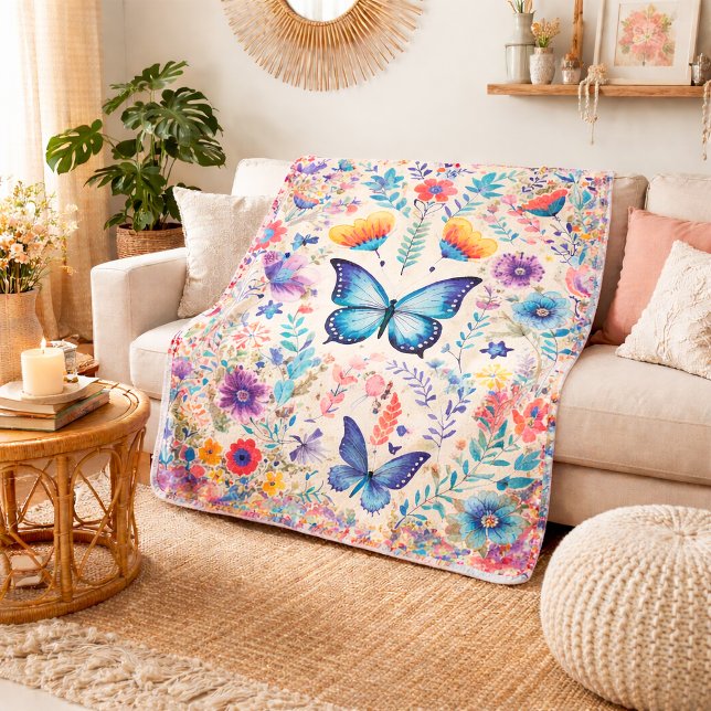 Schmetterling und Wildblume Sherpadecke (Von Creator hochgeladen)