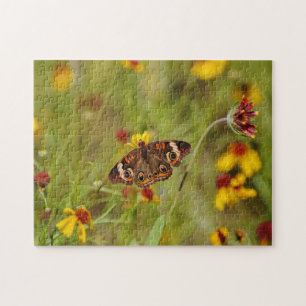 Schmetterling und Wildblumen Puzzle