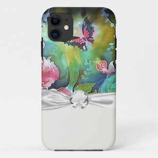 Schmetterling unter den Rose iPhone 11 Hülle