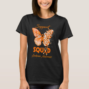 Schmetterling-Unterstützungsteam Leukämie-Bewussts T-Shirt