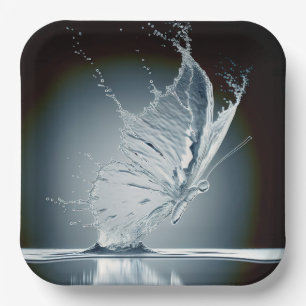 Schmetterling verursacht Wasserschlamm Pappteller