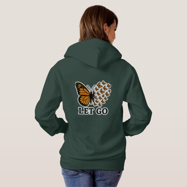 Schmetterling verwandelt sich in winzige Schmetter Hoodie (Schwarz voll)