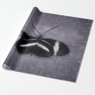 Schmetterling Vintag Schwarz Lila Viktorianische D Geschenkpapier