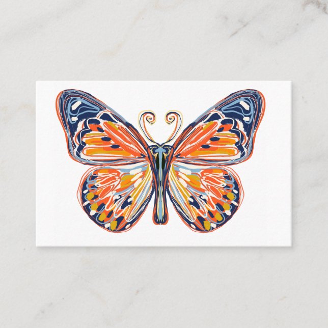 Schmetterling Visitenkarte (Vorderseite)