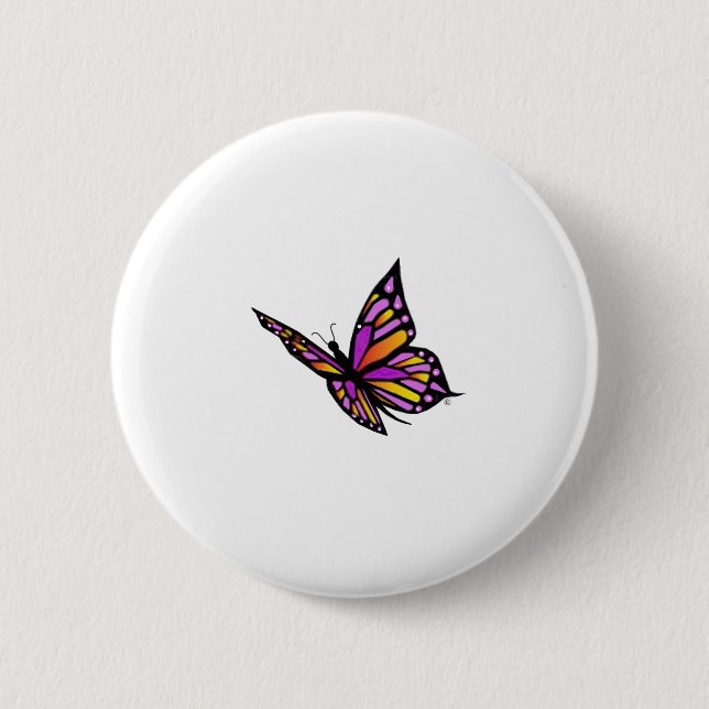 Schmetterling vom Himmel Button (Vorderseite)