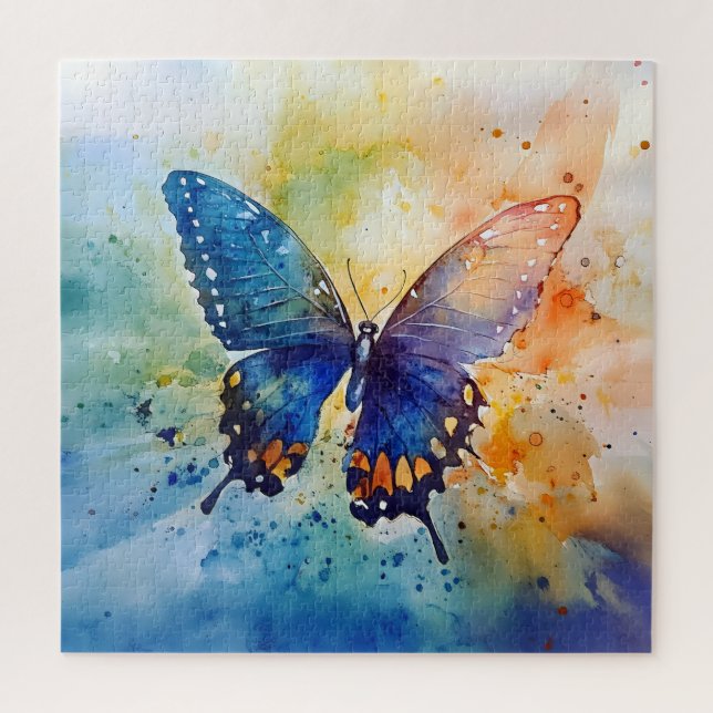 Schmetterling-Wasserfarben-Puzzle Puzzle (Vertikal)