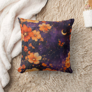 Schmetterling-Wildblume im Vintage-Stil (10) Kissen