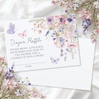 Schmetterling Wildblumen Baby Shower Windelkarte