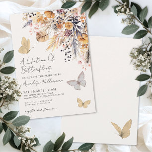 Schmetterling Wildflower Brautparty Einladung