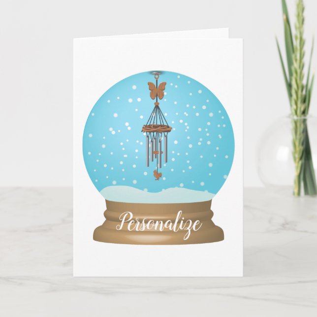 Schmetterling-Windschneedecke einzigartig whimsisi Karte (Vorderseite)