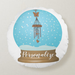 Schmetterling-Windschneedecke Rundes Kissen