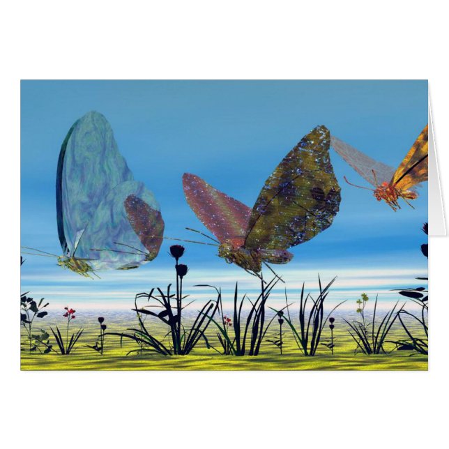 Schmetterling Wings Karte (Vorderseite (Horizontal))