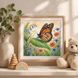 Schmetterling Winzige Insekten Kinderzimmer Poster
