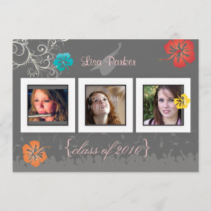 Schmetterling/Wirbel/tropische Blume Foto Einladung