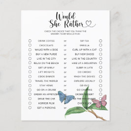 Schmetterling / Würde sie eher Baby-Duschspiel