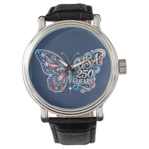Schmetterling zum 250. Jubiläum der USA Armbanduhr