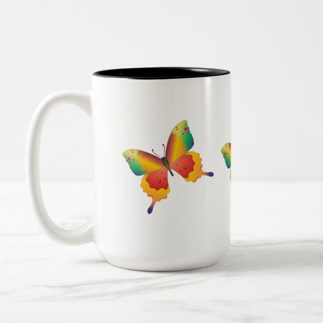 Schmetterling Zweifarbige Tasse (Links)