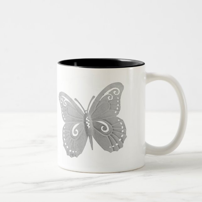 Schmetterling Zweifarbige Tasse (Rechts)