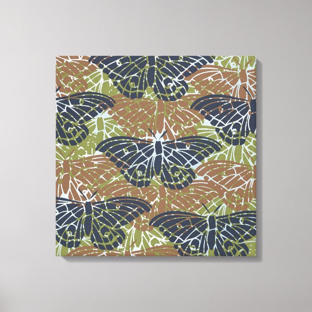 Schmetterlinge Abstrakt Leinwanddruck (Vorderseite)