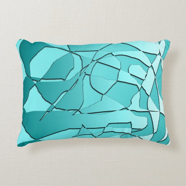 Schmetterlinge Aquamarin Dekokissen (Vorderseite)