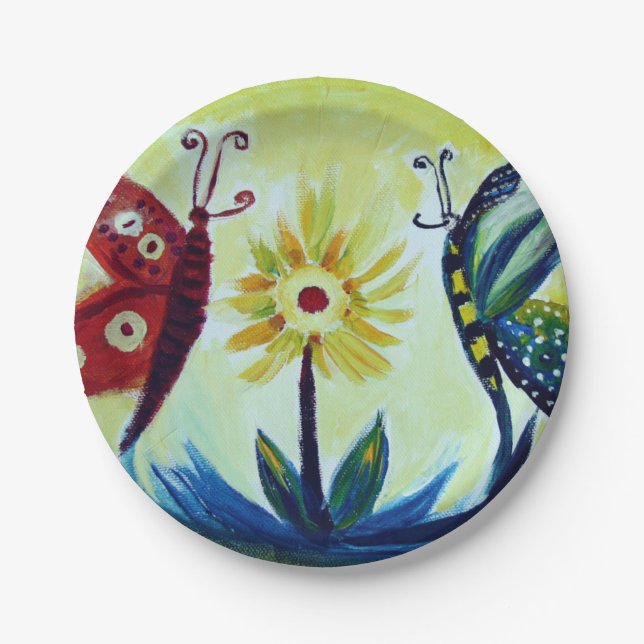 Schmetterlinge Art Custom Paper Teller 7 in (Vorderseite)