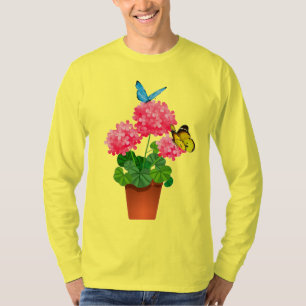 Schmetterlinge auf Blume T - Shirt