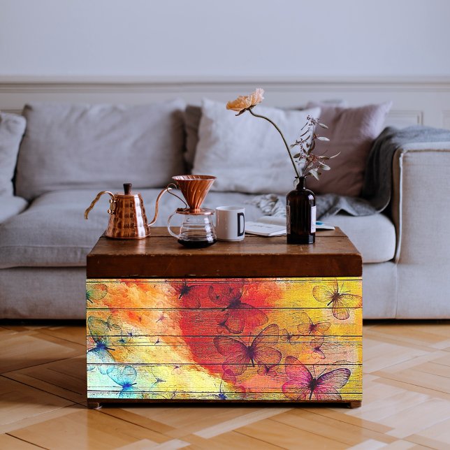 Schmetterlinge auf einem farbenfrohen rustikalen H Seidenpapier (Von Creator hochgeladen)