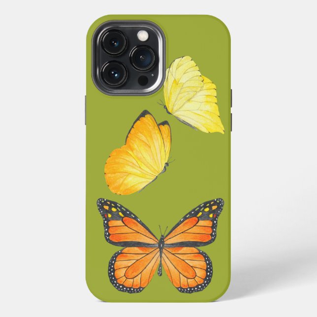 Schmetterlinge auf einem iPhone Case (A) Hülle (Rückseite)