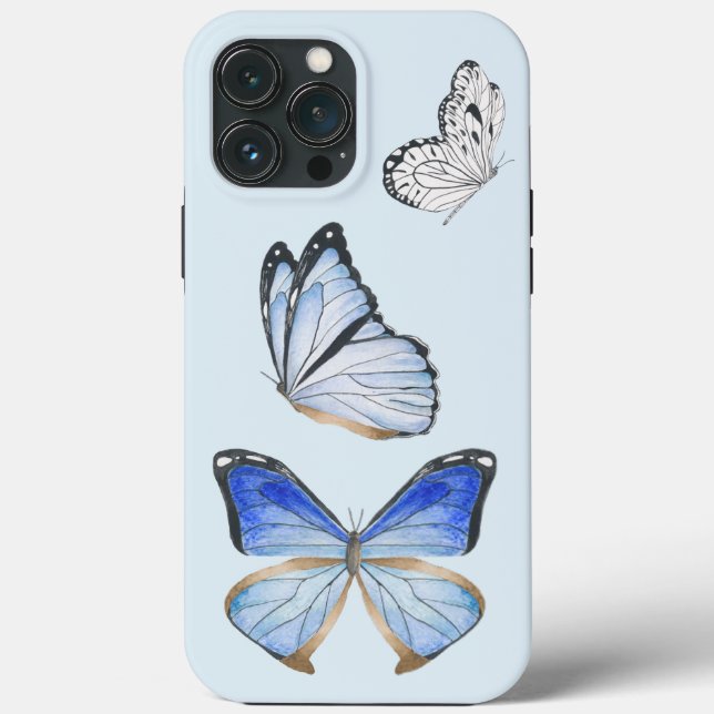 Schmetterlinge auf einem iPhone Case (B) (Rückseite)