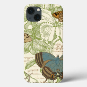 Schmetterlinge auf Noten mit Blumendesign Case-Mate iPhone Hülle