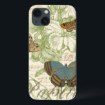 Schmetterlinge auf Noten mit Blumendesign iPhone 13 Hülle<br><div class="desc">Ein grünes Blumendesign und Noten dienen als Hintergrund für ein Trio von Schmetterlingen in diesem Stück von Vision Studio. Auch das französische Wort für Schmetterling, Papillon, ist am unteren Ende des Stückes verziert. Wenn Sie eine große Liebe an Schmetterlingen, Natur, oder wie Sie sich mit Schönheit umgeben, ist dies der...</div>