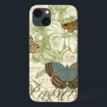 Schmetterlinge auf Noten mit Blumendesign iPhone 13 Hülle<br><div class="desc">Ein grünes Blumendesign und Noten dienen als Hintergrund für ein Trio von Schmetterlingen in diesem Stück von Vision Studio. Auch das französische Wort für Schmetterling, Papillon, ist am unteren Ende des Stückes verziert. Wenn Sie eine große Liebe an Schmetterlingen, Natur, oder wie Sie sich mit Schönheit umgeben, ist dies der...</div>