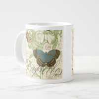 Schmetterlinge auf Noten mit Blumendesign