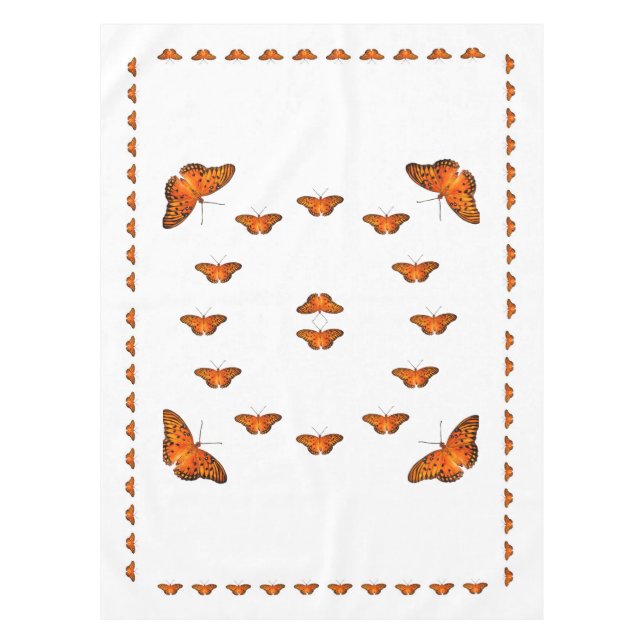 Schmetterlinge auf Weiß Tischdecke (Vorderseite)