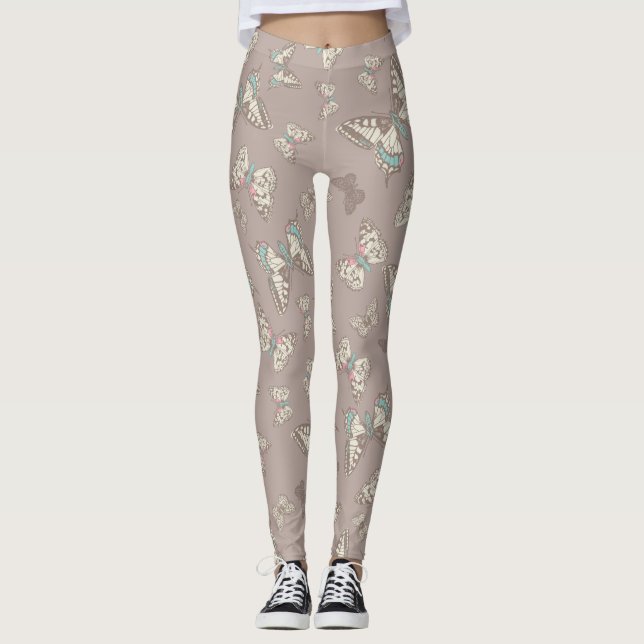 Schmetterlinge aus gebräunten grauen Leggings (Vorderseite)