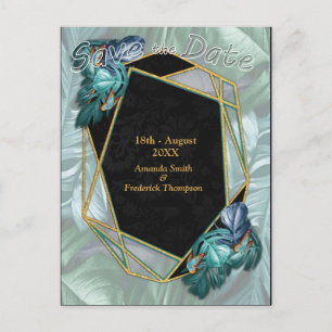 Schmetterlinge aus Paradies/tropisch-türkisfarbene Ankündigungspostkarte