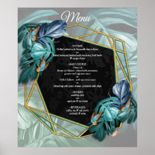 Schmetterlinge aus Paradies/tropisch-türkisfarbene Poster