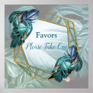 Schmetterlinge aus Paradies/tropisch-türkisfarbene Poster