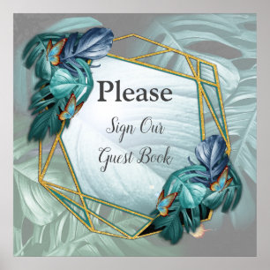 Schmetterlinge aus Paradies/tropisch-türkisfarbene Poster