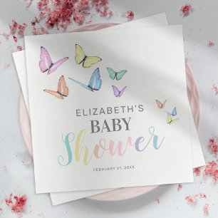 Schmetterlinge Baby Shower Party Serviette
